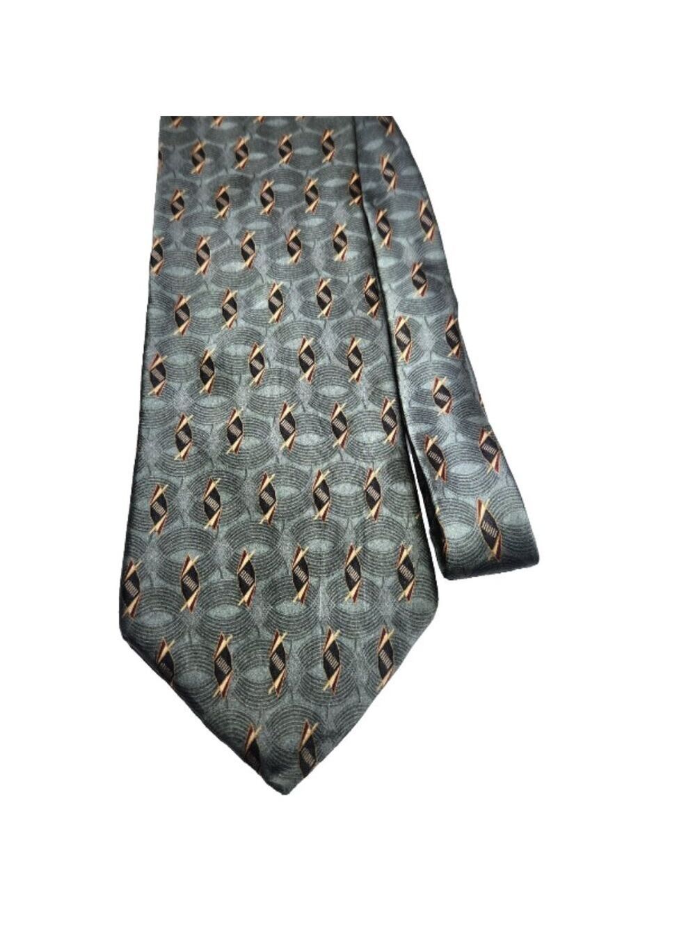 Bill Blass Men's Necktie 100% Silk Green with All Over Design 57" x 4"